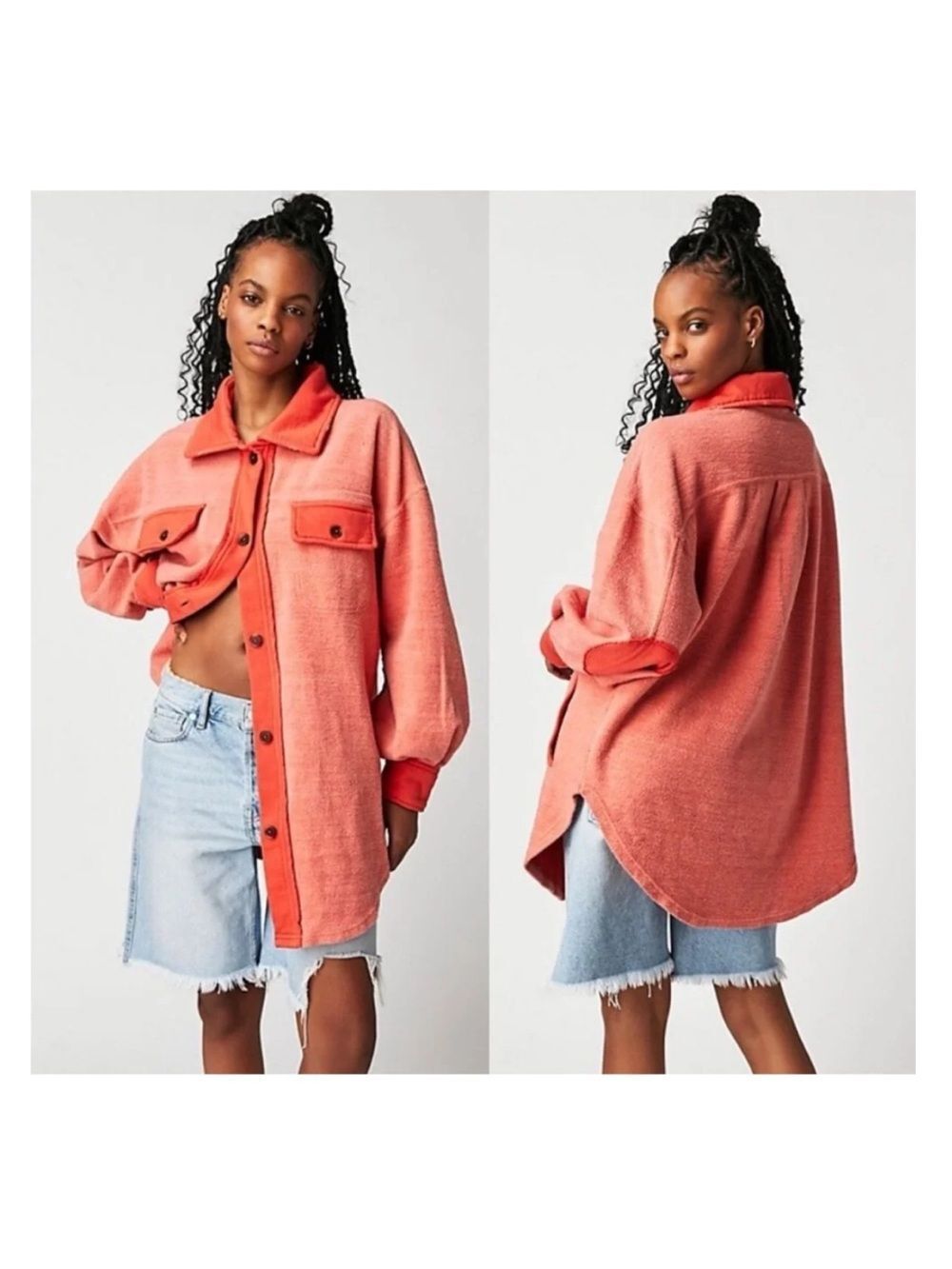 Free People Ruby Jacket Oversized Button-Down Shirt Jacket - Women